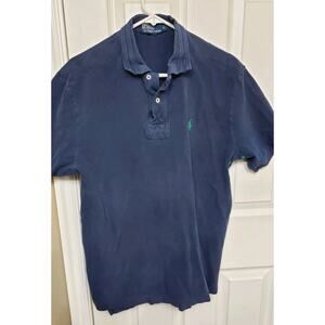Polo Ralph Lauren Men’s Polo Shirt Navy Blue Size L 100% Cotton Classic Style
